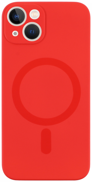 Apple iPhone 13 szilikon tok gyári MagSafe kameravédővel piros