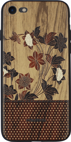 Apple iPhone SE (2022) kemény hátlap fa mintás virágokkal