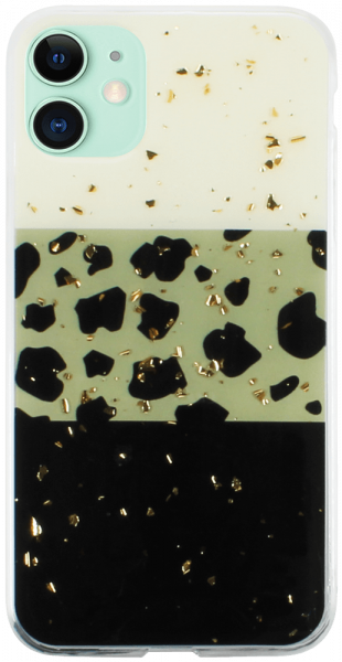 Apple iPhone 11 kemény hátlap Gold Glam Leopard
