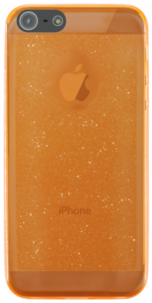 Apple iPhone 5 szilikon tok csillogó narancssárga