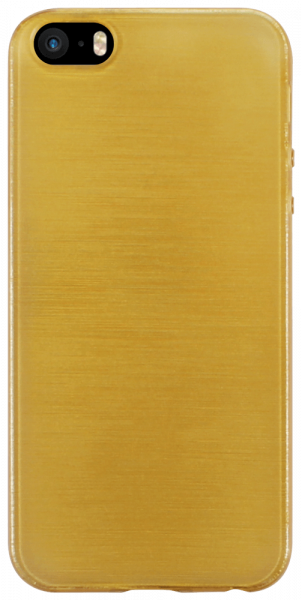 Apple iPhone 5S szilikon tok szálcsiszolt mintás arany