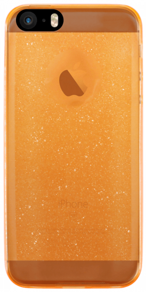 Apple iPhone 5S szilikon tok csillogó narancssárga