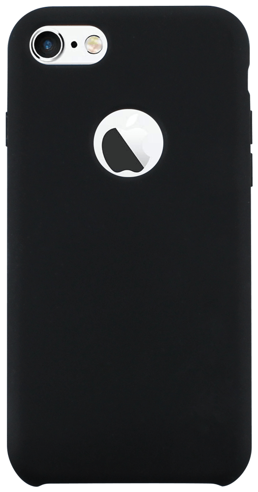 Apple iPhone 6 kemény hátlap gumírozott logó kihagyós fekete