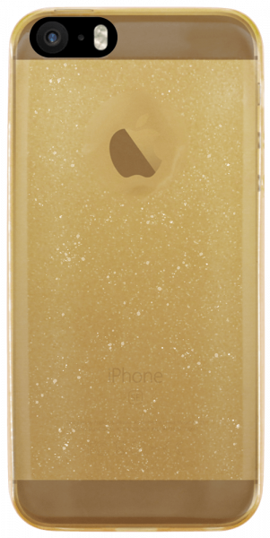 Apple iPhone 5S szilikon tok csillogó arany