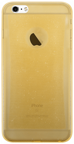 Apple iPhone 6 Plus szilikon tok csillogó halvány narancssárga