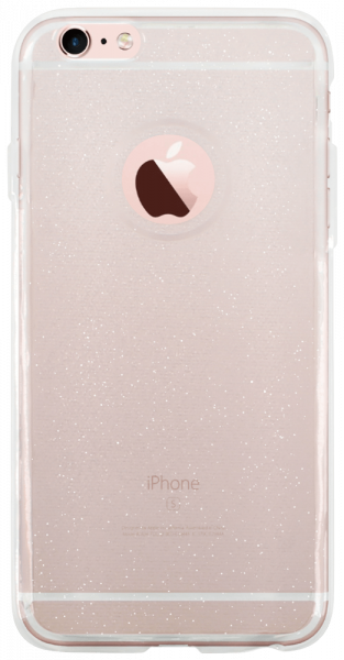 Apple iPhone 6S szilikon tok csillogó hátlap logónál átlátszó