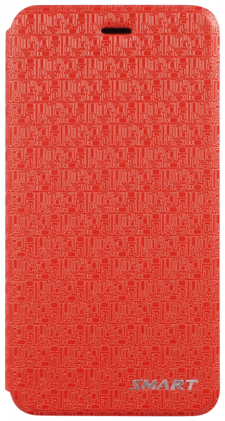 Apple iPhone 6 oldalra nyíló flipes bőrtok asztali tartó funkciós piros