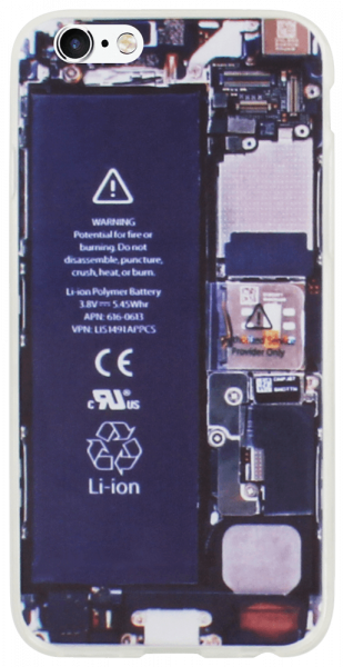 Apple iPhone 6 szilikon tok akku mintás