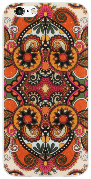 Apple iPhone 6 kemény hátlap csillogó virágmintás