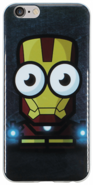 Apple iPhone 6 szilikon tok vasember mintás fekete