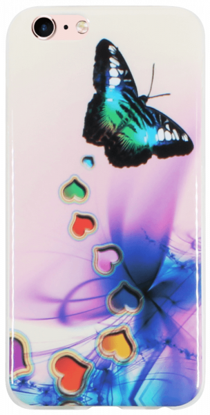 Apple iPhone 6S szilikon tok pillangó mintás átlátszó