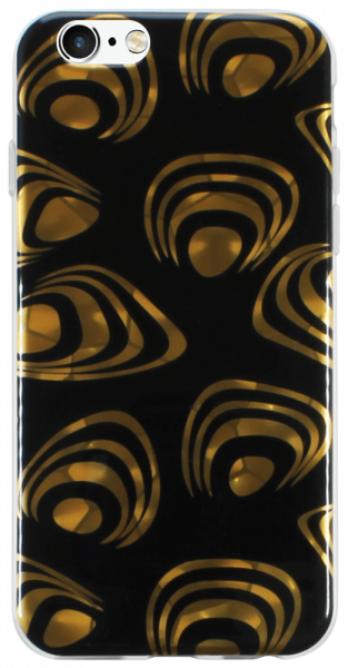 Apple iPhone 6S szilikon tok arany mintás fekete