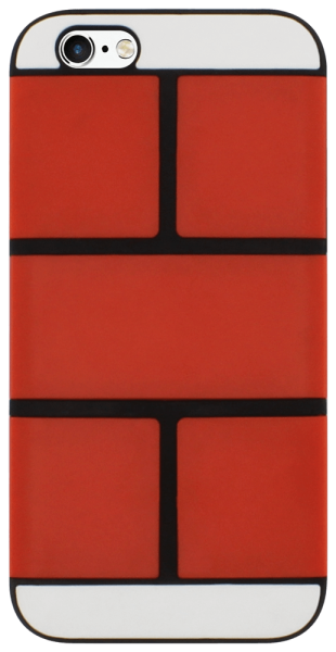 Apple iPhone 6 kemény hátlap négyzet minta piros