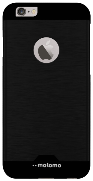 Apple iPhone 6S kemény hátlap gyári MOTOMO logó kihagyós fém hátlappal fekete