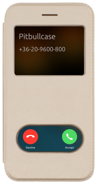 Apple iPhone 6S oldalra nyíló flipes bőrtok S-View Cover arany