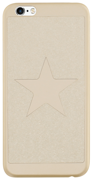 Apple iPhone 6S kemény hátlap mikroszálas csillag minta arany