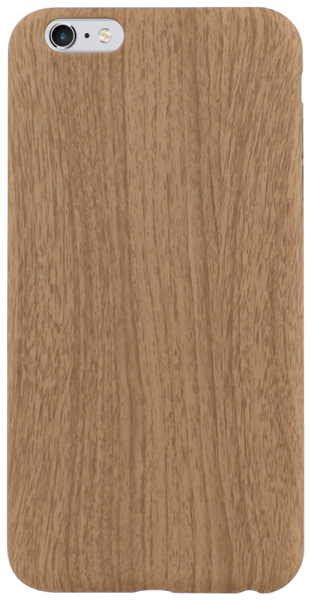 Apple iPhone 6 Plus szilikon tok fa mintás világosbarna