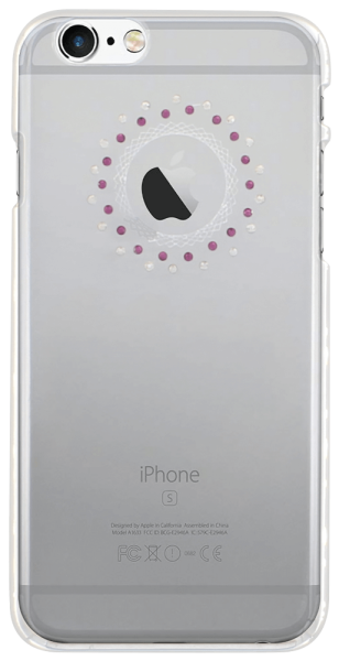 Apple iPhone 6S kemény hátlap logónál átlátszó ezüst színű kerettel átlátszó