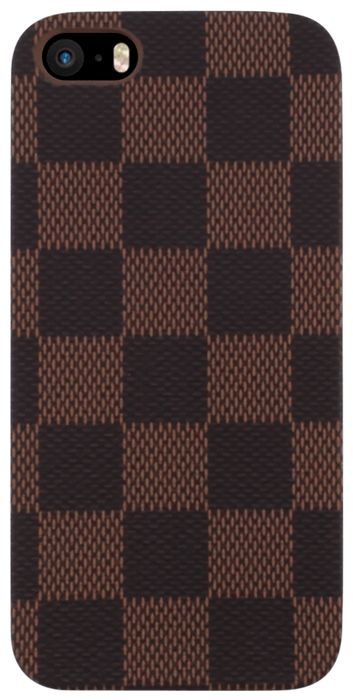 Apple iPhone 5S kemény hátlap sakktábla minta barna/fekete