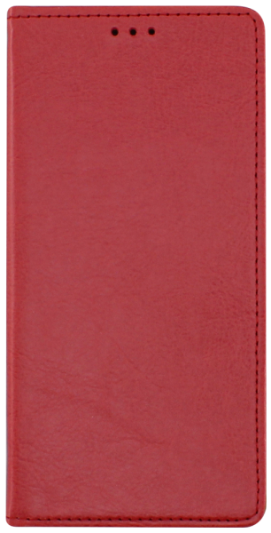 Apple iPhone 12 Pro Max oldalra nyíló flipes bőrtok valódi bőr piros