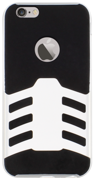 Apple iPhone 6S szilikon tok logó kihagyós szürke/fekete