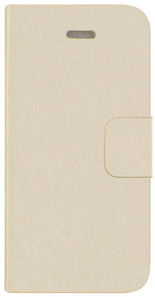 Apple iPhone 5 oldalra nyíló flipes bőrtok mikroszálas minta arany