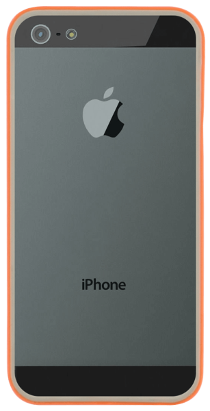 Apple iPhone 5 bumper szürke/narancs
