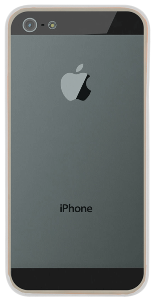 Apple iPhone 5 bumper műanyag keret fehér/szürke