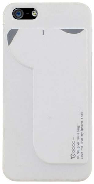 Apple iPhone 5 kemény hátlap gumírozott fehér/szürke