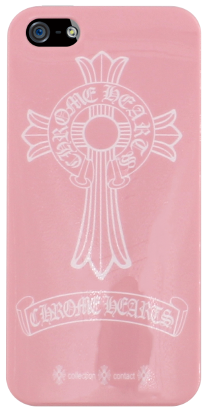 Apple iPhone 5 kemény hátlap fehér mintával rózsaszín