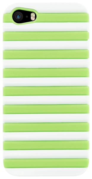Apple iPhone 5S kemény hátlap 3D rács minta zöld/fehér