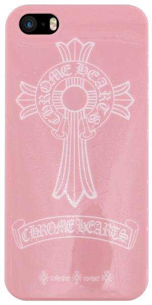 Apple iPhone 5S kemény hátlap fehér mintával rózsaszín