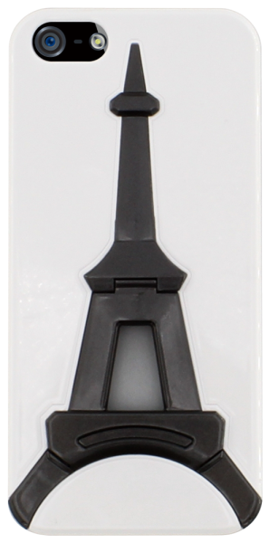 Apple iPhone 5 kemény hátlap 3D Eiffel torony mintás fehér/szürke