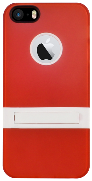 Apple iPhone SE (2016) kemény hátlap logó kihagyós fehér/piros