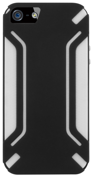 Apple iPhone 5S kemény hátlap szilikon belső fekete/fehér