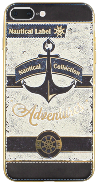 Apple iPhone 8 Plus szilikon tok vasmacska minta fekete/fehér