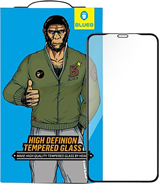 Apple iPhone 13 Mini edzett üvegfólia Mr Monkey átlátszó fekete