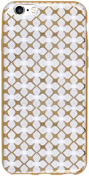 Apple iPhone 6 szilikon tok kereszt mintás arany