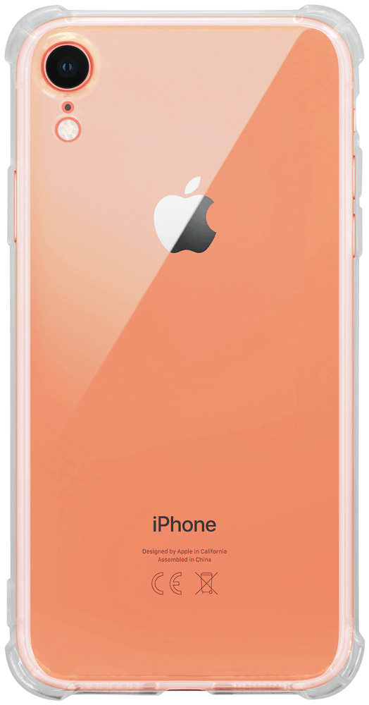 Apple iPhone XR szilikon tok közepesen ütésálló légpárnás sarok kameravédővel átlátszó
