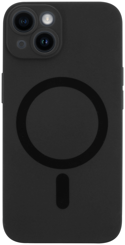 Apple iPhone 14 szilikon tok gyári MagSafe kameravédővel fekete