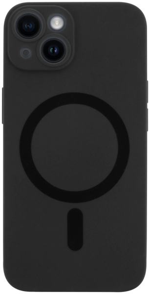 Apple iPhone 14 szilikon tok gyári MagSafe kameravédővel fekete