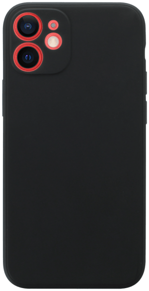 Apple iPhone 12 Mini szilikon tok kameravédővel matt fekete