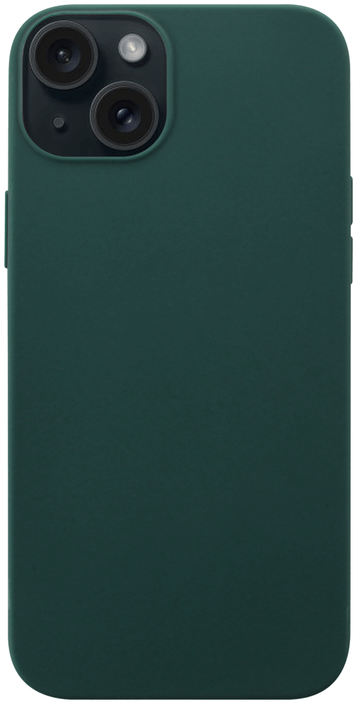 Apple iPhone 15 Plus szilikon tok matt sötétzöld