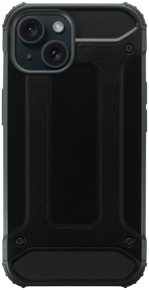 Apple iPhone 15 ütésálló tok légpárnás sarkas, hibrid Forcell Armor fekete