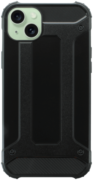 Apple iPhone 15 Plus ütésálló tok légpárnás sarkas, hibrid Forcell Armor fekete