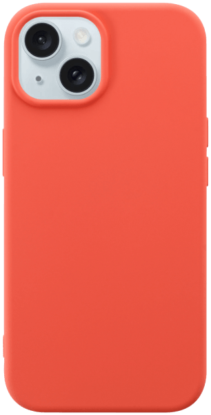 Apple iPhone 15 szilikon tok matt barackszínű