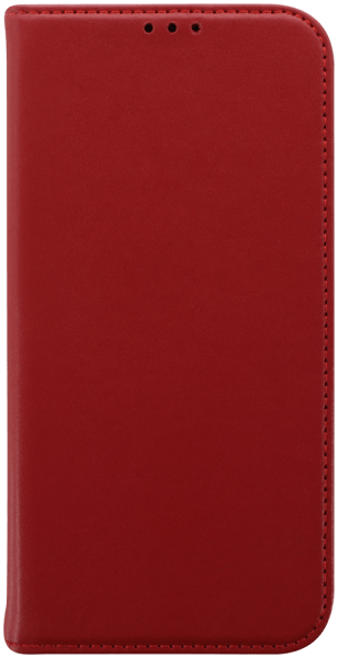 Apple iPhone 15 Plus oldalra nyíló flipes bőrtok valódi bőr piros