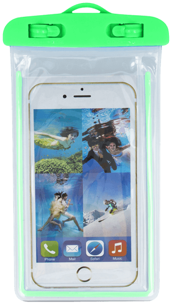 Apple iPhone 7 vízálló tok univerzális fluoreszkáló zöld