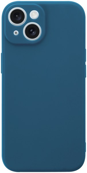 Apple iPhone 15 szilikon tok kameravédővel matt sötétkék