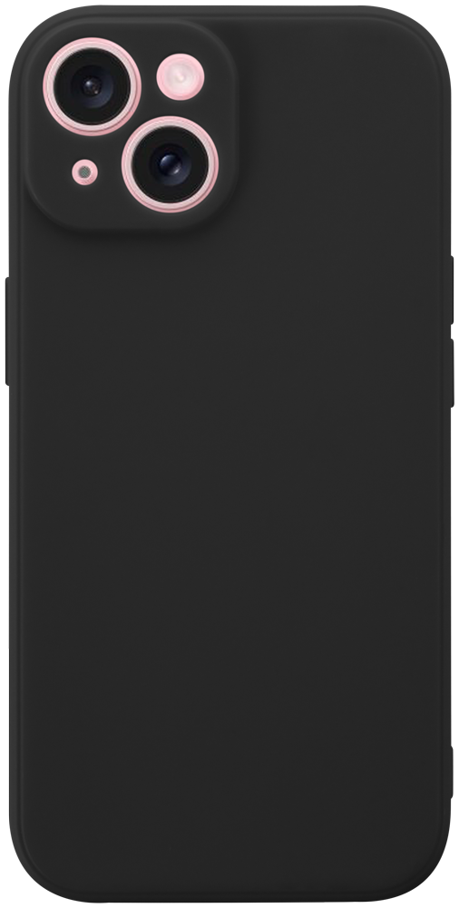 Apple iPhone 15 szilikon tok kameravédővel matt fekete